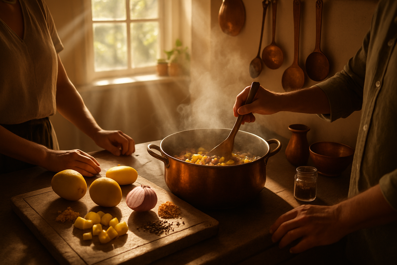 make it similar to that but the warm light is coming from the sun, its a very nicely lighted kitchen